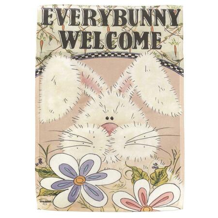 RECINTO 30 x 44 in. Everybunny Welcome Print Garden Flag - Large RE3460655